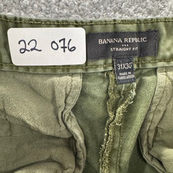 Banana Republic Men's Straight Fit Chino Pants Green 31x30 Casual Lightweight - Picture 11 of 11